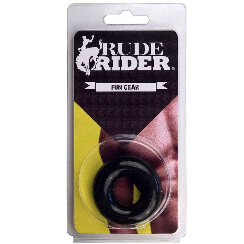 Rude Rider Fat Stretchy Cock Ring Black (T6150) Rude Rider Fat Stretchy Cock Ring Black (T6150)