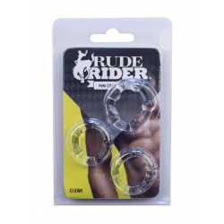 RudeRider Mini Cock Rings Clear (3-Ring-Set) (T6262)