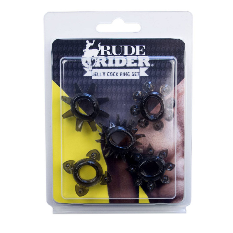 Rude Rider Jelly Cock Ring 5-Star-Set (T6266) Rude Rider Jelly Cock Ring 5-Star-Set (T6266)