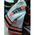 Sneak Freaxx Neon Orange Socks White One Size