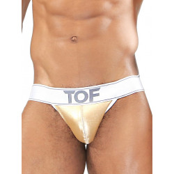 TOF Paris Golden Jockstrap Underwear Gold/White (T7128)