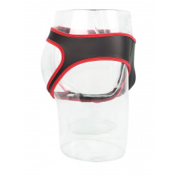 Rude Rider Neoprene Briefs Open Back Bottoms Black/Red (T7472)