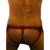 Rude Rider Neoprene Briefs Open Back Bottoms Black/Red (T7472)