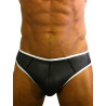 Rude Rider Neoprene Briefs Open Back Bottoms Black/White (T7483)
