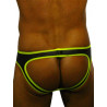 Rude Rider Neoprene Briefs Open Back Bottoms Black/Yellow (T7471)