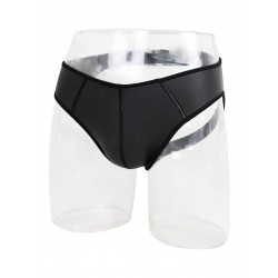 Rude Rider Neoprene Briefs Open Back Bottoms Black (T7474)