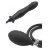 Rude Rider Inflatable Dildo Silicone Black (T7729)