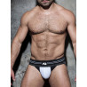 Addicted AD Double Stripe Jockstrap Underwear Black/White (T7995)