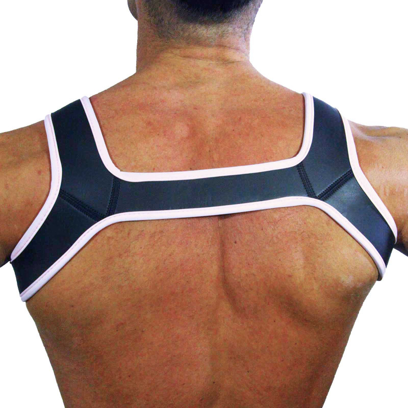 Rude Rider Neoprene Harness Black/White (T7289) Rude Rider Neoprene Harness Black/White (T7289)