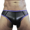 Rude Rider Neoprene Briefs Open Back Bottoms Black/Blue (T7473)