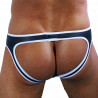 Rude Rider Neoprene Brief Open Back Bottoms Black/White (T7483)