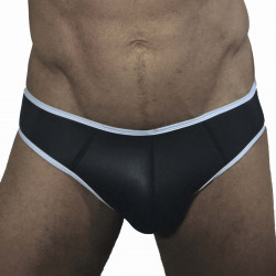 Rude Rider Neoprene Briefs Open Back Bottoms Black/White (T7483)