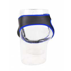 Rude Rider Neoprene Briefs Open Back Bottoms Black/Blue (T7473)