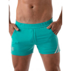 TOF Paris Shorts Turquoise/White (T8173)