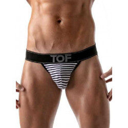 ToF Paris Stripes Push-Up Jockstrap Underwear Navy-Black (T8185)