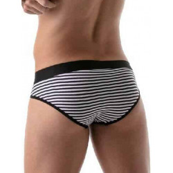 ToF Paris Stripes Push-Up Brief Underwear Navy/Black/White (T8190)