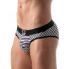 ToF Paris Stripes Push-Up Brief Underwear Navy/Black/White (T8190)