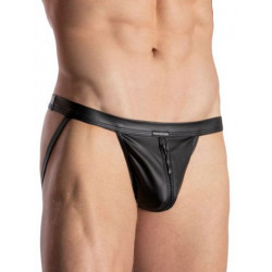 Manstore Zipped Jock Jockstrap M2116 Underwear Black (T8349)