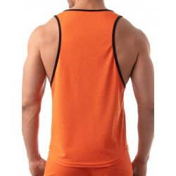 ToF Paris Mesh Tank Top Orange/Black (T8430)