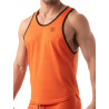 ToF Paris Mesh Tank Top Orange/Black (T8430)