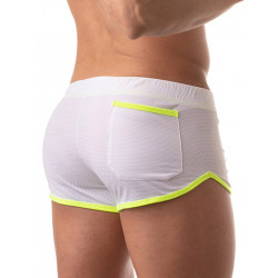 ToF Paris Mesh Shorts Royal White/Neon Yellow (T8429) ToF Paris Mesh Shorts Royal White/Neon Yellow (T8429)