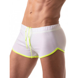 ToF Paris Mesh Shorts Royal White/Neon Yellow (T8429) ToF Paris Mesh Shorts Royal White/Neon Yellow (T8429)