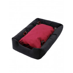 Rude Rider Puppy Kennel w/ Cuffs  Black/Red 106x70x20 cm (T8361)