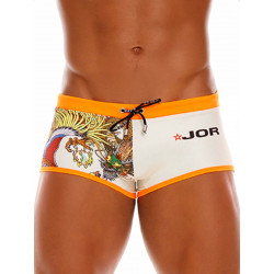 JOR Fenix Swim Boxer Swimwear White/Orange/Print (T8639)