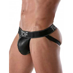 ToF Paris Leather Jockstrap Underwear Black (T8686)