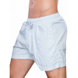 Supawear Poplin Shorts Grey White (T8725)