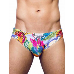 2Eros Print Swimwear Brief Aves Purple (T8918)