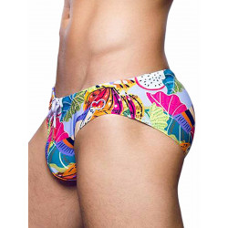 2Eros Print Swimwear Brief Aves Purple (T8918)