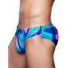 2Eros Print Swim Briefs V10 Kai Blue (T8946)