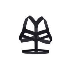 RudeRider Elastic Full Harness Black (T7457)