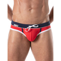 ToF Paris Holidays Swim Brief Swimwear Red/Navy (T9112)