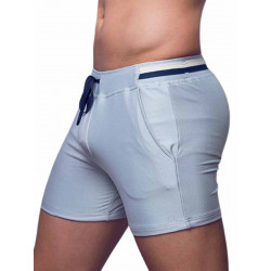 Supawear Full Lined Mesh Shorts Tight Fit Light Grey (T9033)