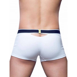 Supawear Ribbed Slashed Trunk Underwear White (T9148)