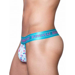Supawear Sprint Thong Underwear Ditsy Dots Blue (T9310)
