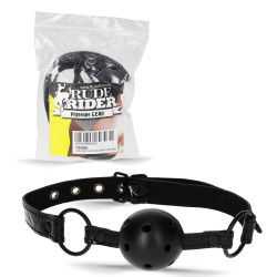 Rude Rider Ball Gag Diamond Pattern Black (T9069)