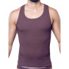 Supawear Ribbed Singlet Tank Top Peppercorn (T9405)