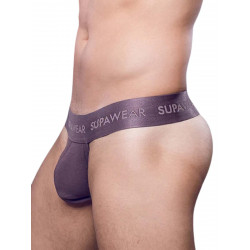 Supawear Ribbed Thong Underwear Peppercorn (T9403)