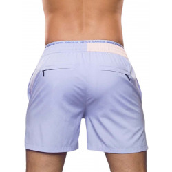 Supawear Double Elastic Shorts Colour Blocked Purple (T9454)