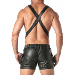 ToF Paris Kinky Cargo Overalls Shorts Black (T9579)