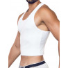 Supawear Ribbed Cropped Singlet Tank Top White (T9592)