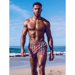 2Eros Print Swim Shorts S50 Retro Red (T9654)