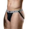MM The Original Swimmer/Jogger Jockstrap Underwear Black/Grey 1 inch (T6218)