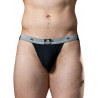 MM The Original Swimmer/Jogger Jockstrap Underwear Black/Grey 1 inch (T6218)