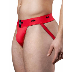 MM The Original Jockstrap Underwear Special Edition REVERSIBLE Black/Red 2 inch (T9773)