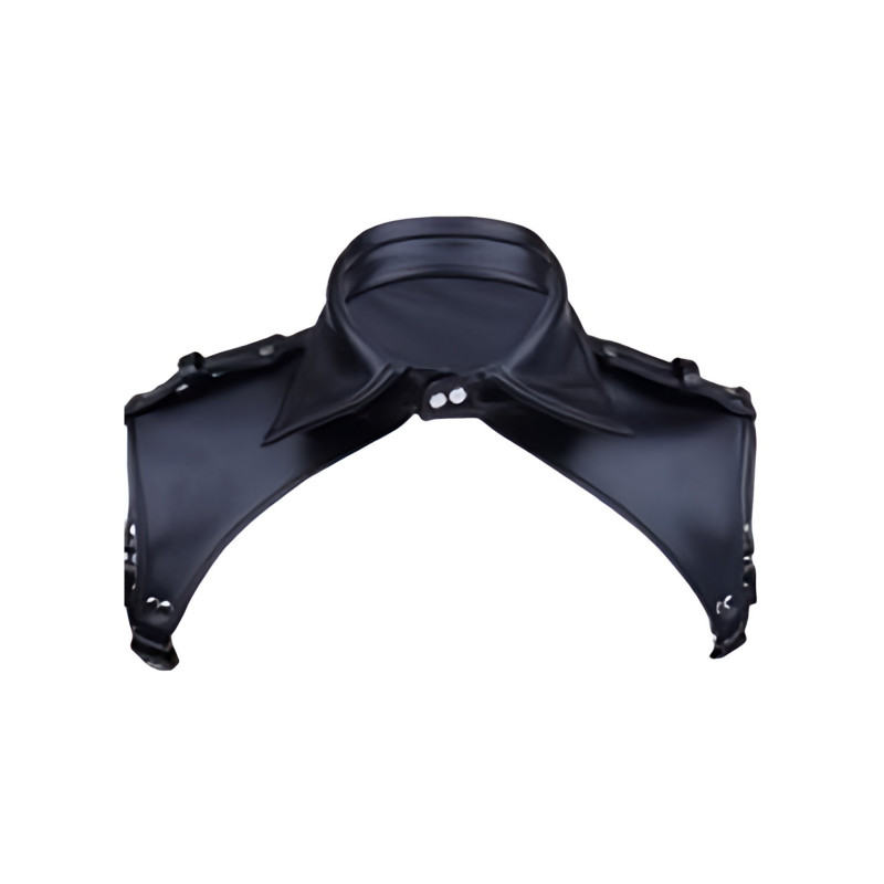 Leatherette Collar Harness Black One Size (T7737) Leatherette Collar Harness Black One Size (T7737)
