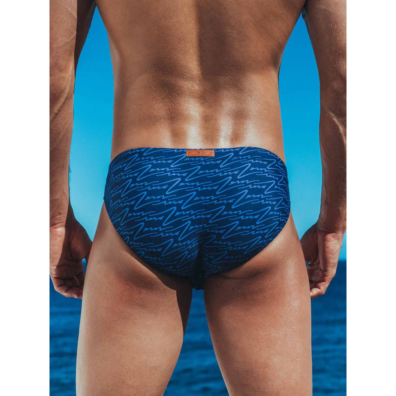 2Eros V20 Signature Print Swim Brief Navy (T11104)